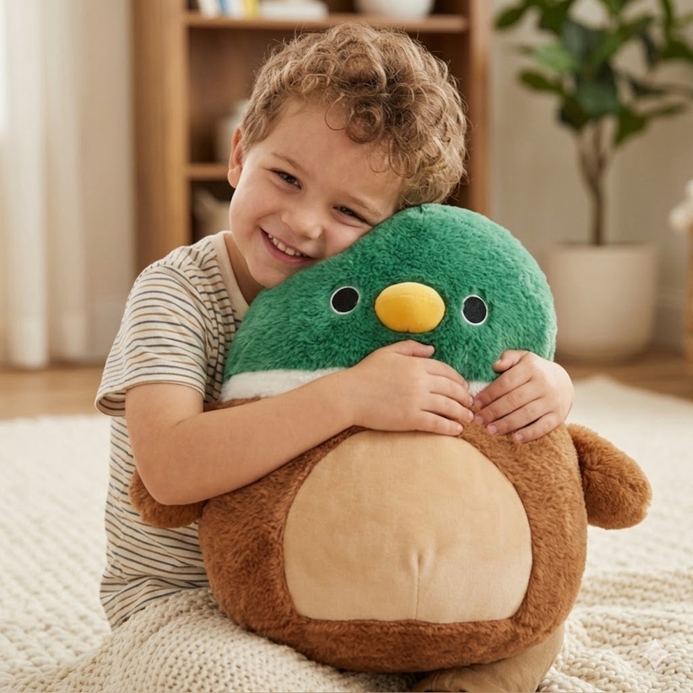 Squishmallows Plush 12 Inch Mallard Duck FuzzamallGreen and Brown Stuffed Animal